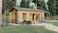 Modern Cabin with Porch Architectural Plans and Blueprints, Instant PDF Downloads