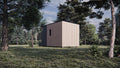 Modern Tiny House with Small Deck Architectural Plans, Instant PDF Downloads