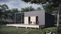 40x30' Modern Cabin With Large Deck Around Architectural Plans, Instant PDF Downloads