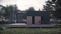 40x30' Modern Cabin With Large Deck Around Architectural Plans, Instant PDF Downloads